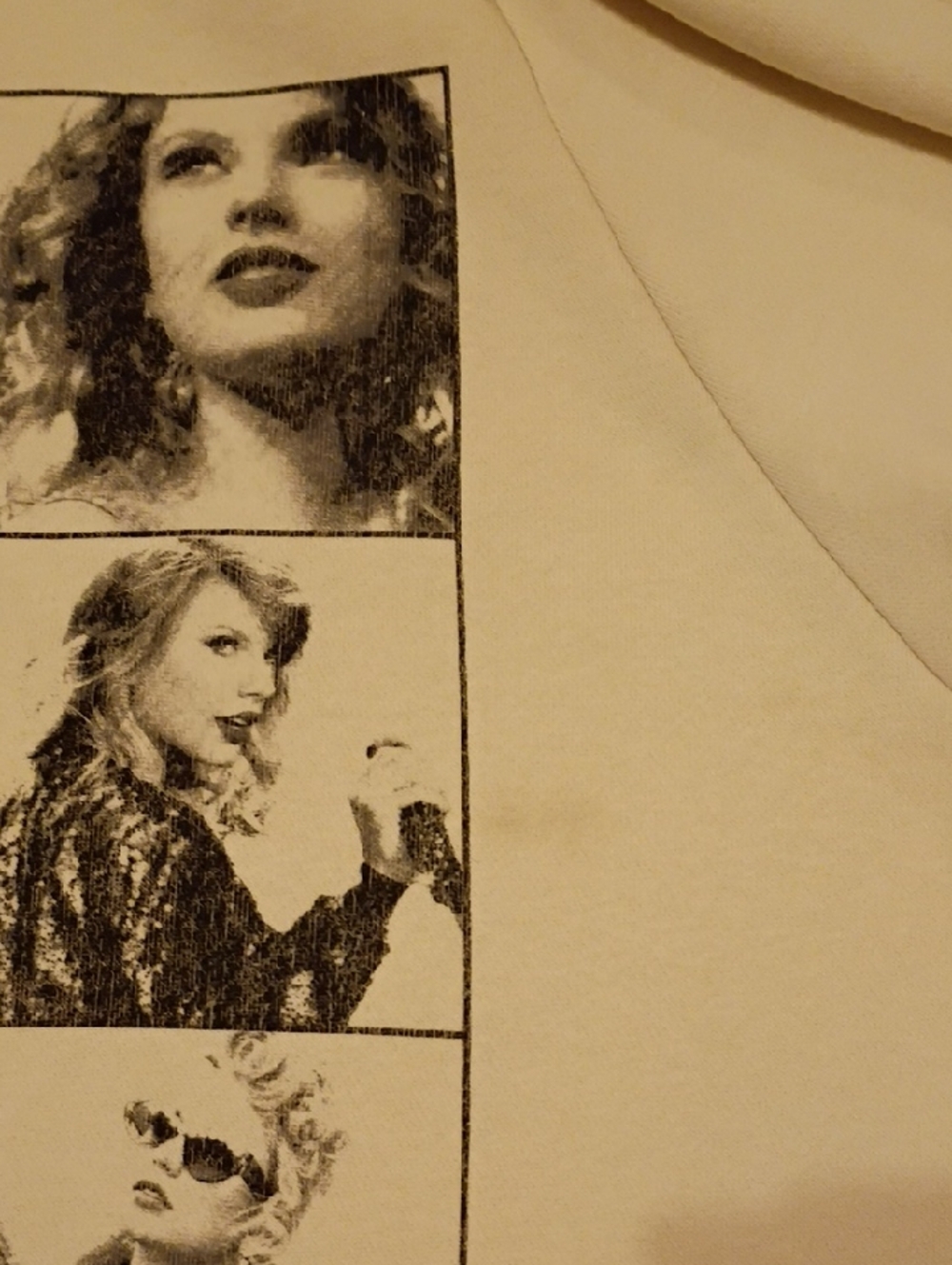 Taylor Swift Cream Pullover Hoodie with Black Text - Picture 6 of 6